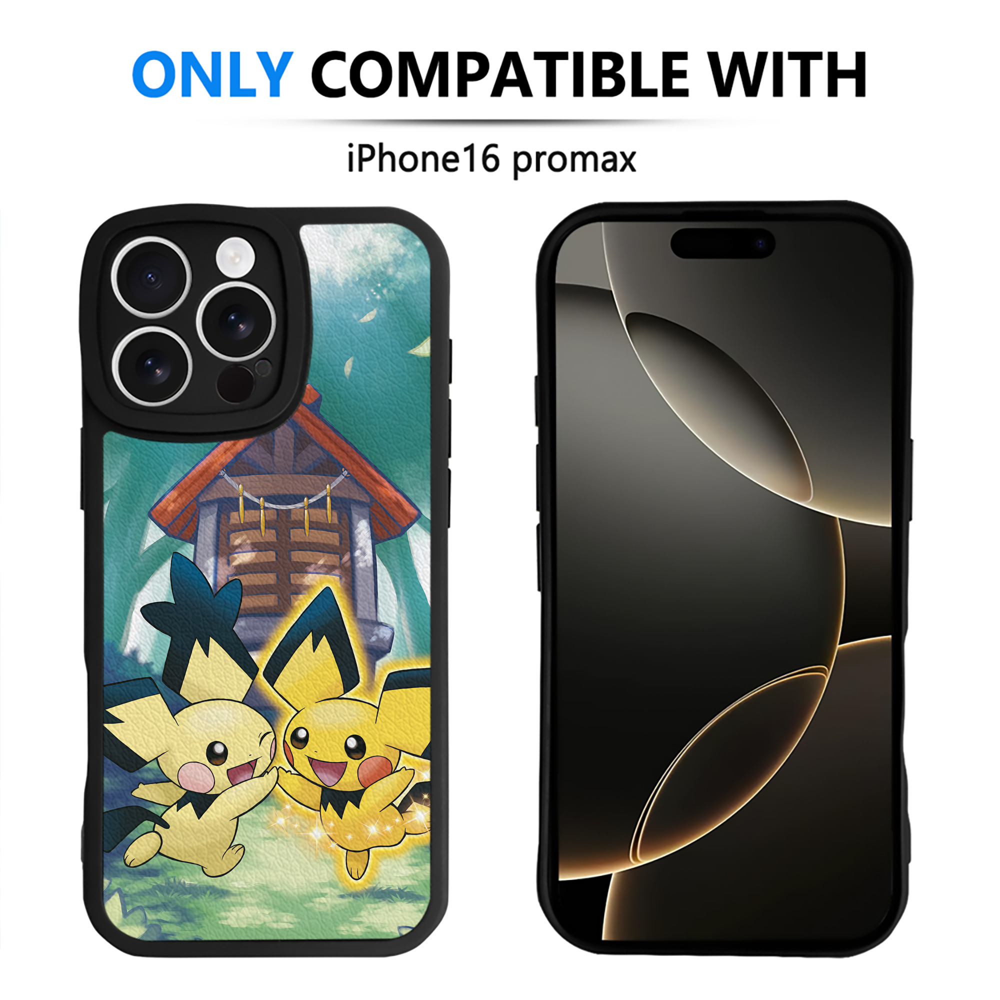 （画像用） ポケットモンスター Pokémon 【iPhone 16シリーズ対応】シリコンスマホケース（レザー調） 材質：シリコン